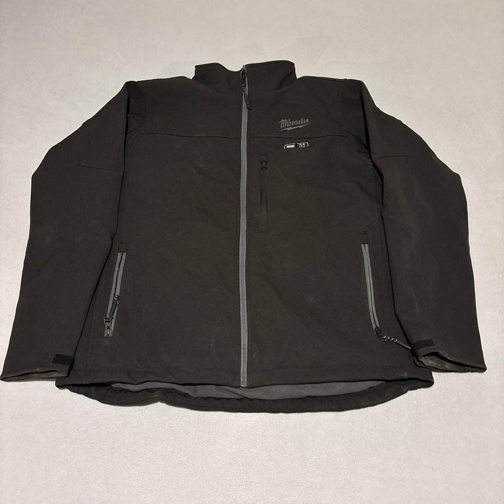 Milwaukee Mens M12 Heated Gear Jacket Large Black Softshell Full Zip Workwear